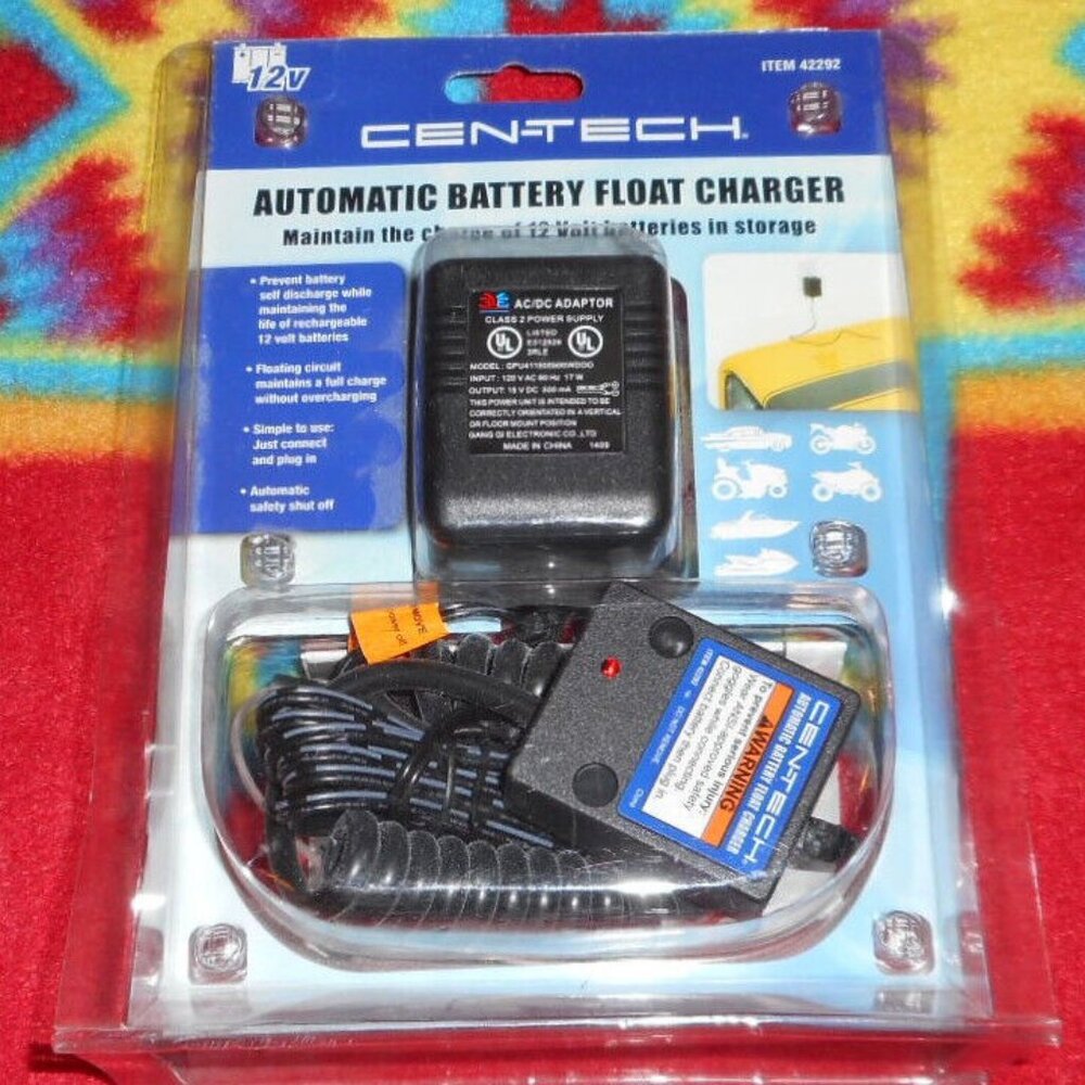 12V Automatic Battery Charger *Maintains Charge of 12v Batteries in Storage